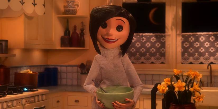 Other Mother holds a bowl in 'Coraline'.