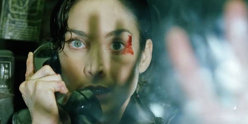 Trinity attempts a desperate and dangerous escape plan in The Matrix (1999).