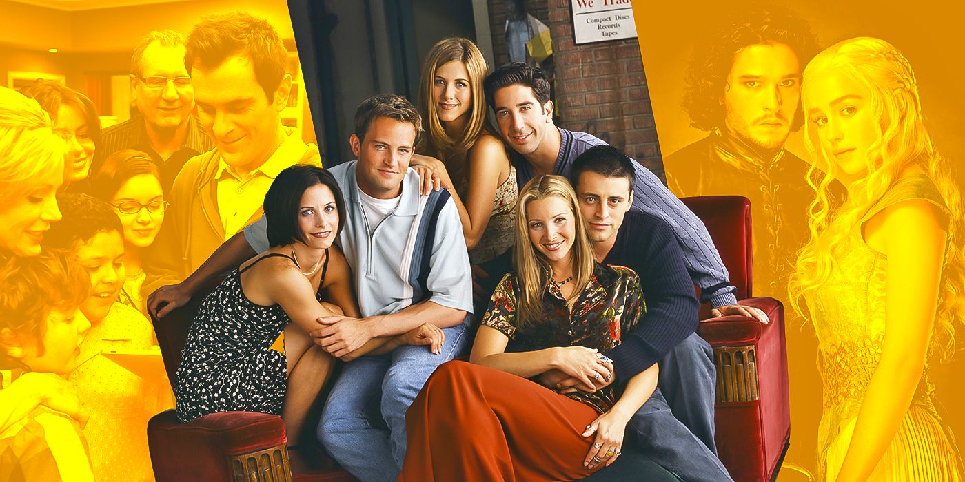 Stills from Modern Family, Friends, and Game of Thrones