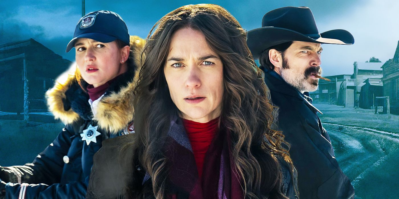 Kat Barrell, Melanie Scrofano, and Tim Rozon from Wynonna Earp: Vengeance.