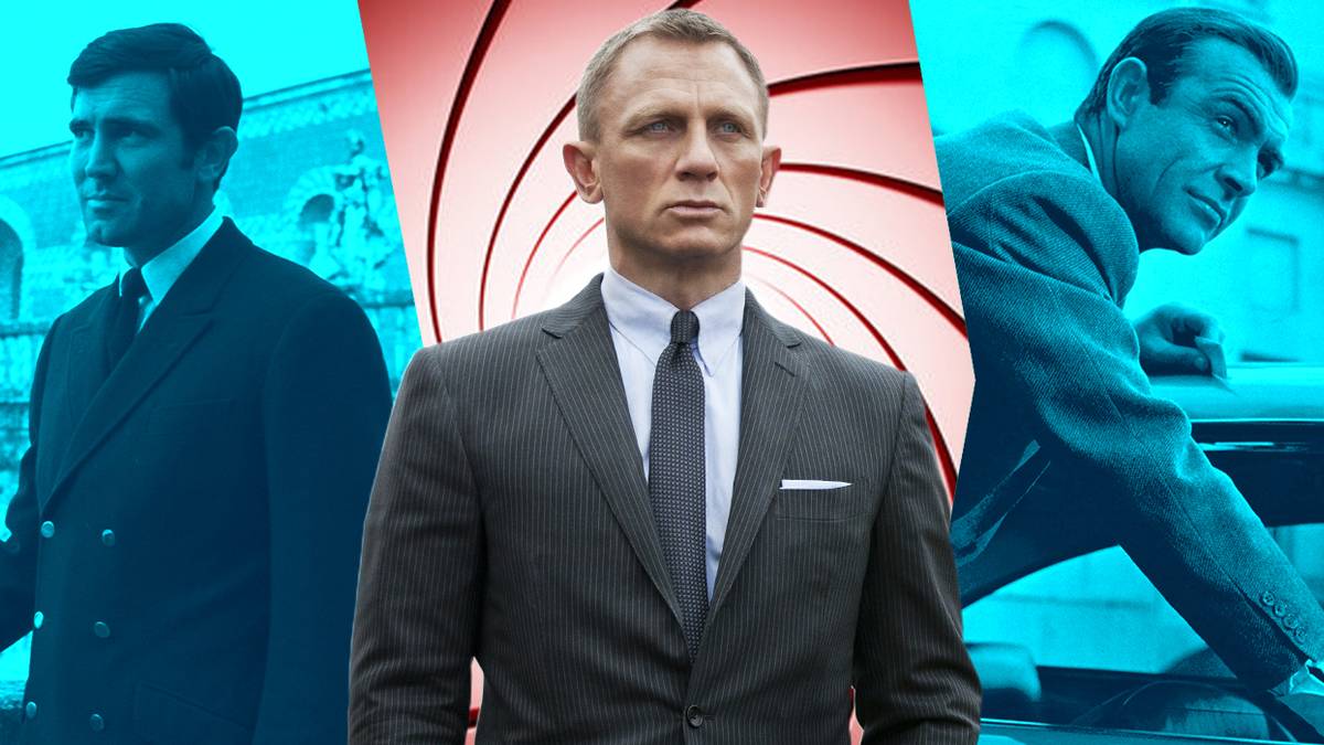 Roger Moore, Daniel Craig, and Sean Connery as James Bond.