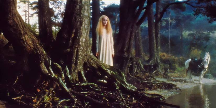 A girl in the woods in Black Angel