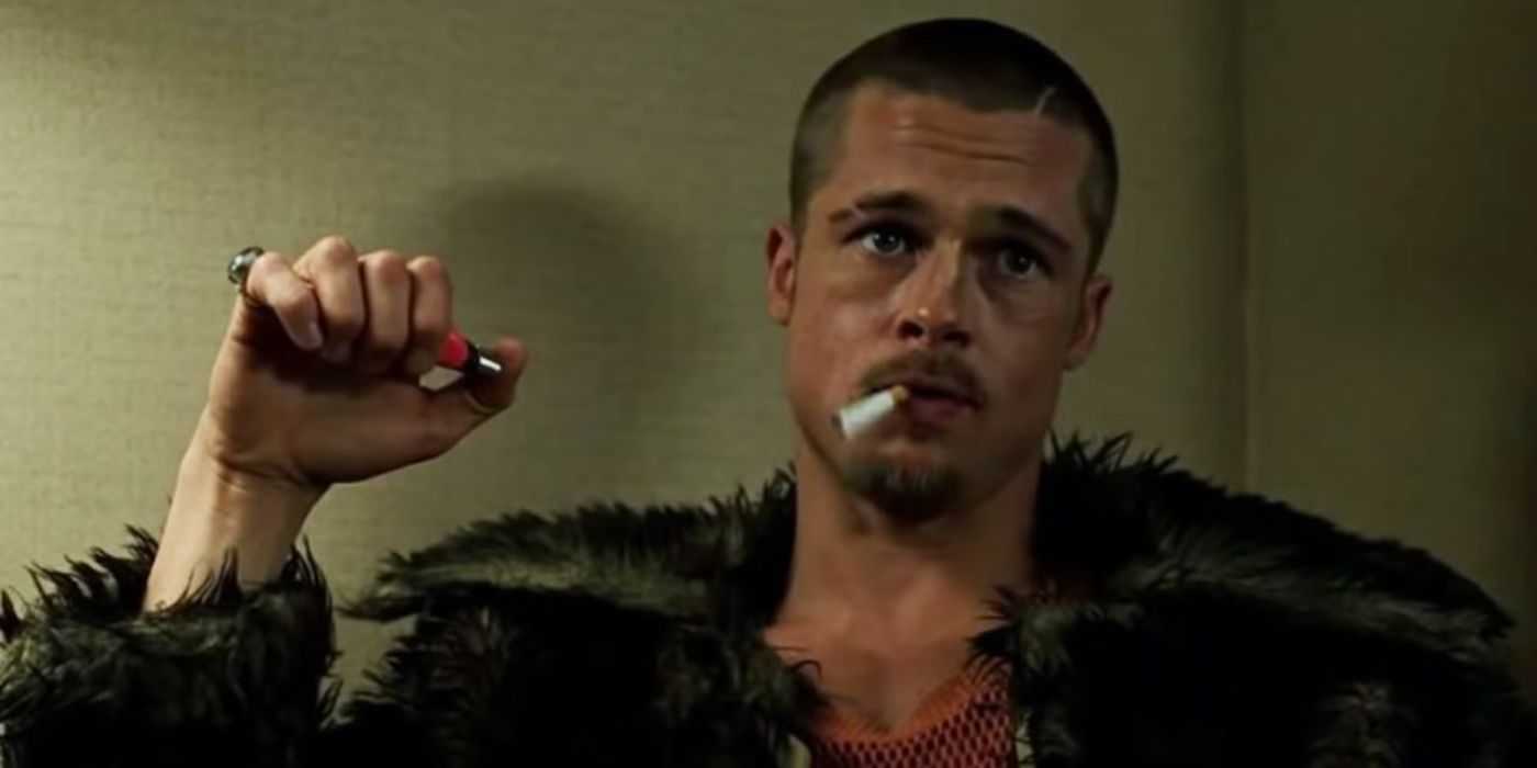did brad pitt smoke real cigarettes in fight club (1999) Towards the end of Fight