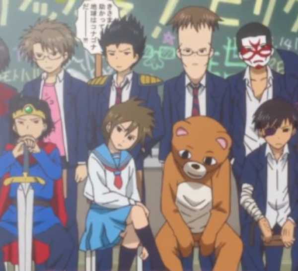 End credits of the cast of Daily Lives of High School Boys in Halloween customes