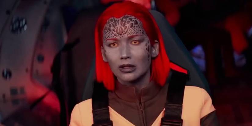 Mystique looking confused in X-Men: Dark Phoenix.