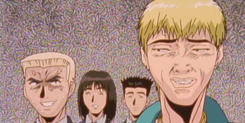 Onizuka and Kunio making faces at each other in Great Teacher Onizuka