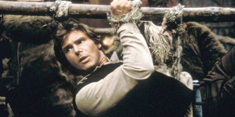 Harrison Ford's Han Solo tied up in Star Wars: Episode VI – Return of the Jedi.