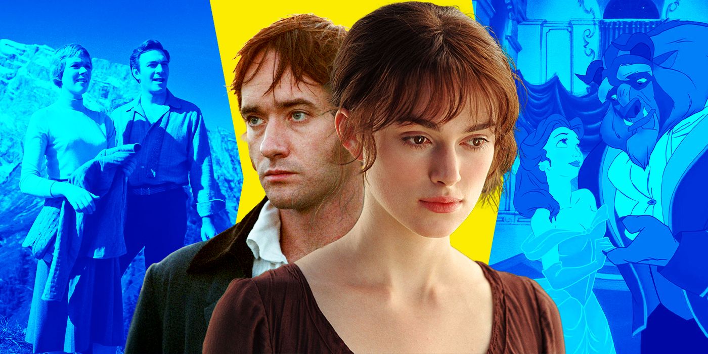 Stills from The Sound of Music, Pride and Prejudice, and Beauty and the Beast