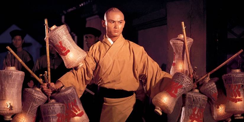 Gordon Liu as Liu Yude/Monk San Te in The 36th Chamber of Shaolin produced by the Shaw Brothers