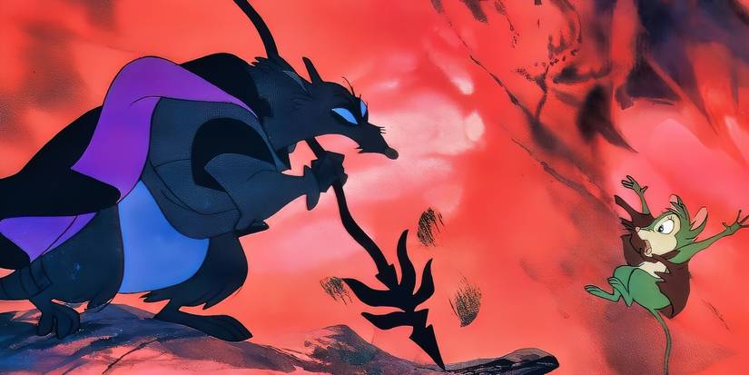 Brutus despide a la señora Brisby en NIMH Confidential.