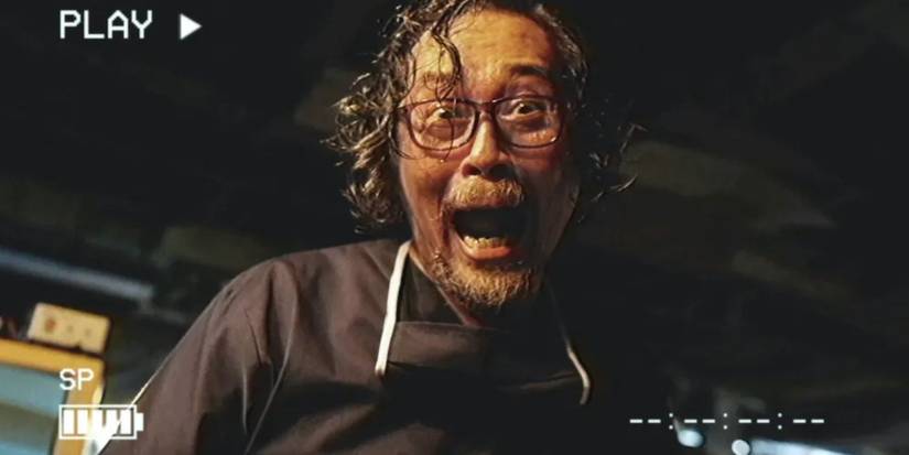 A screaming man in 'V/H/S/94'