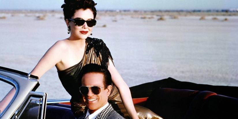 Warren Beatty as Benjamin Bugsy Siegel and Annette Bening as Virginia Hill in Bugsy