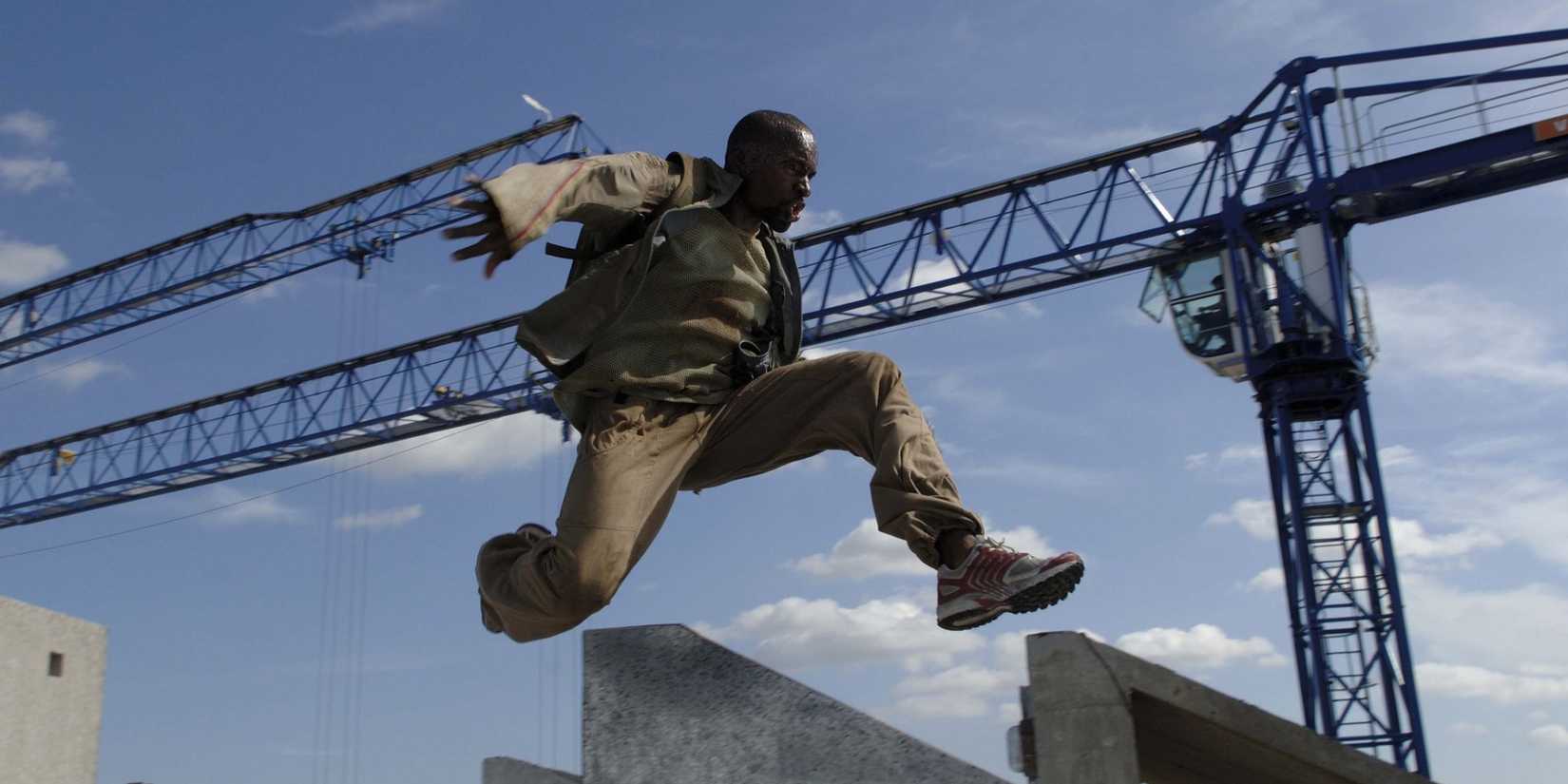 A man jumping midair in Casino Royale.