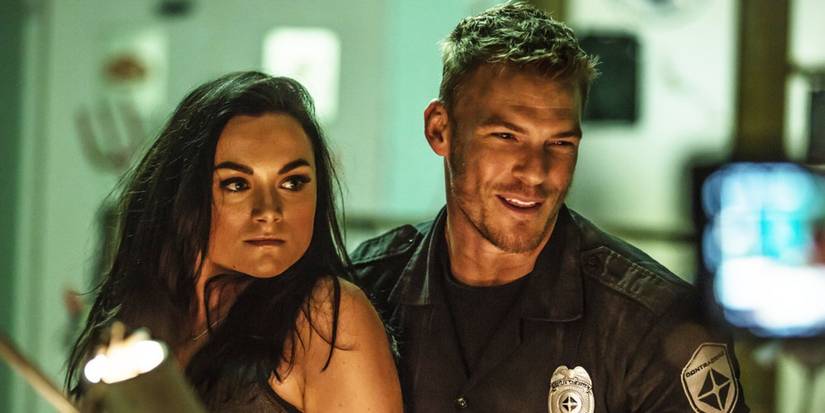 Christina Ochoa and Alan Ritchson in 'Blood Drive'