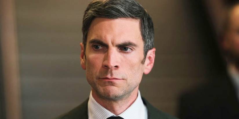 Wes Bentley looking serious as Jamie Dutton in Yellowstone.