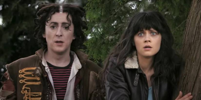 Glitch (Alan Cumming) and DG (Zooey Deschanel) stumble upon a terrible sight in the miniseries 'Tin Man.'
