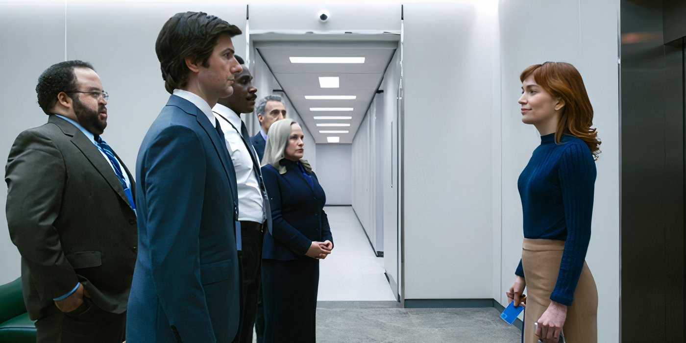 Helly R Elevator The Creator of 'Severance' Literally Put His Own Blood Into the Work