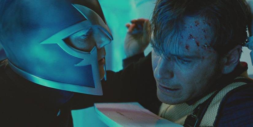 Sebastian Shaw in Erik's face in X-Men: First Class