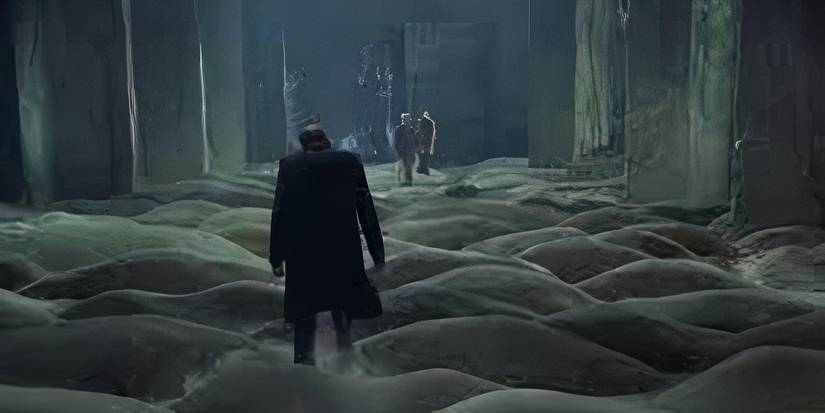 A man standing in a smoky area in Stalker