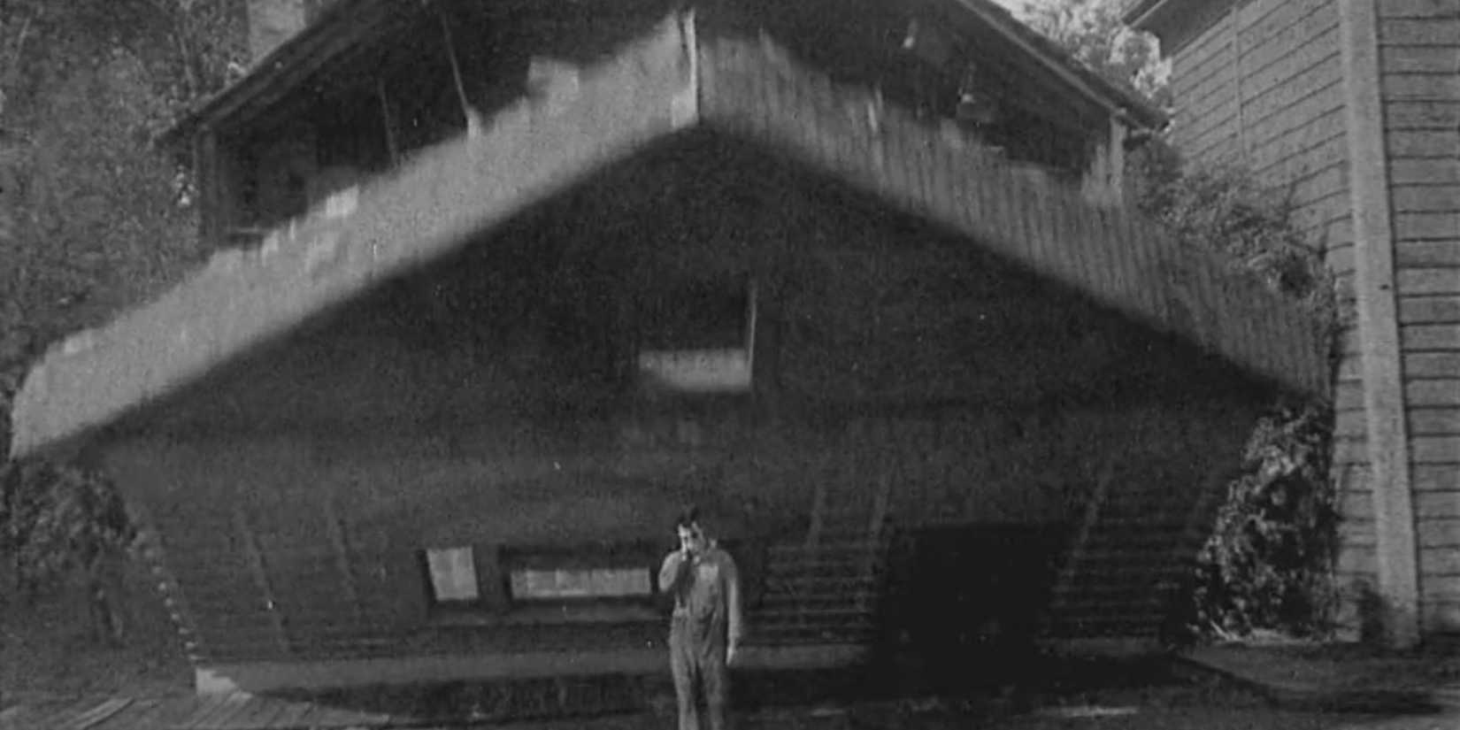 A man with a house about to fall on him in Steamboat Bill, Jr. - 1928