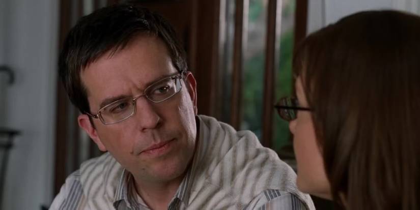 Stu talking to a woman in The Hangover.