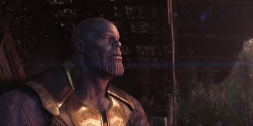 Thanos sitting and watching the sun rise in Avengers: Infinity War