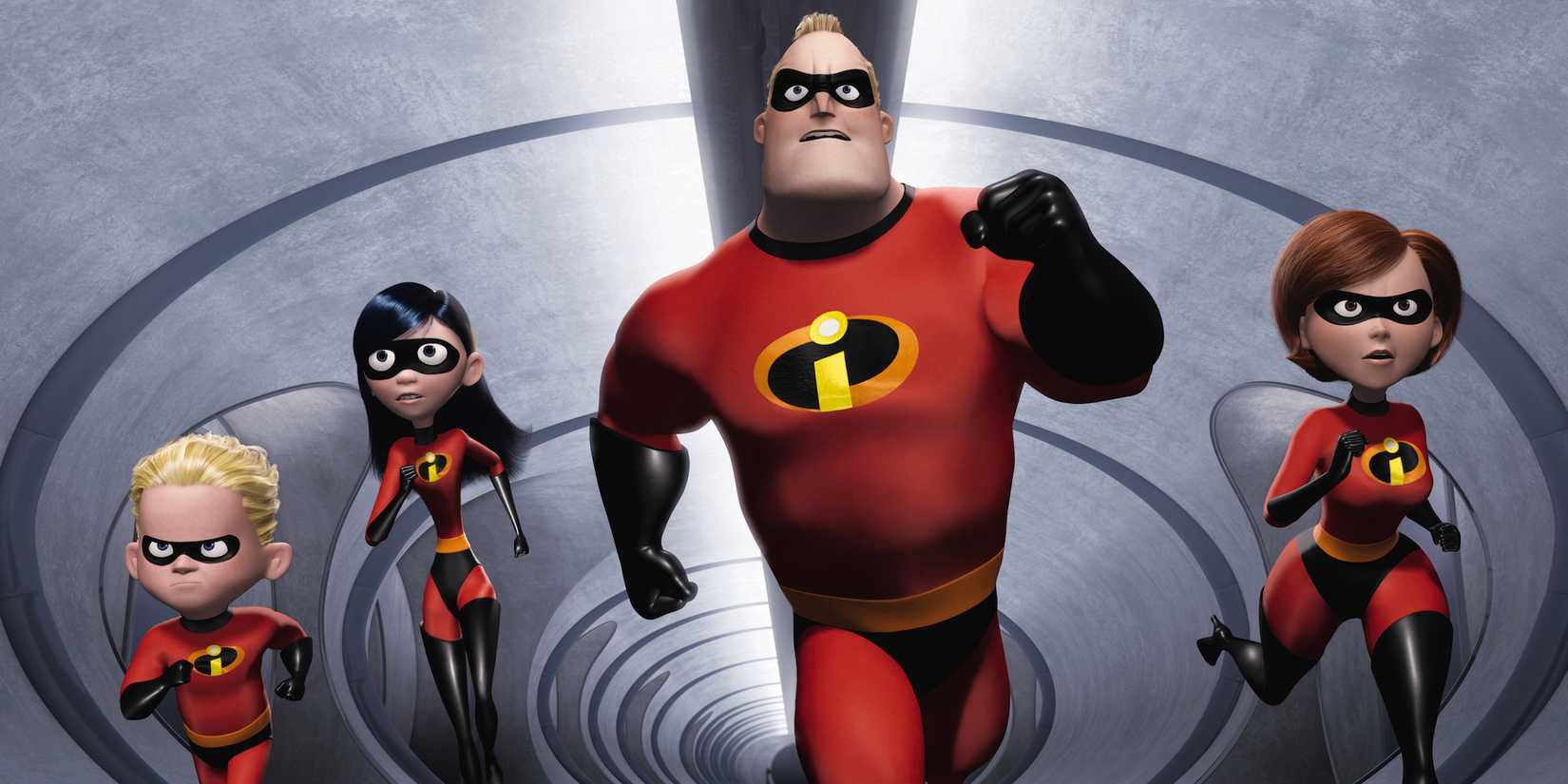 The Parr family running in The Incredibles