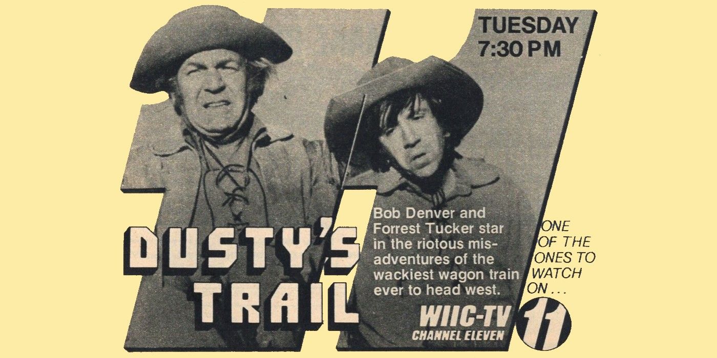 Vintage print ad for 'Dusty's Trail'