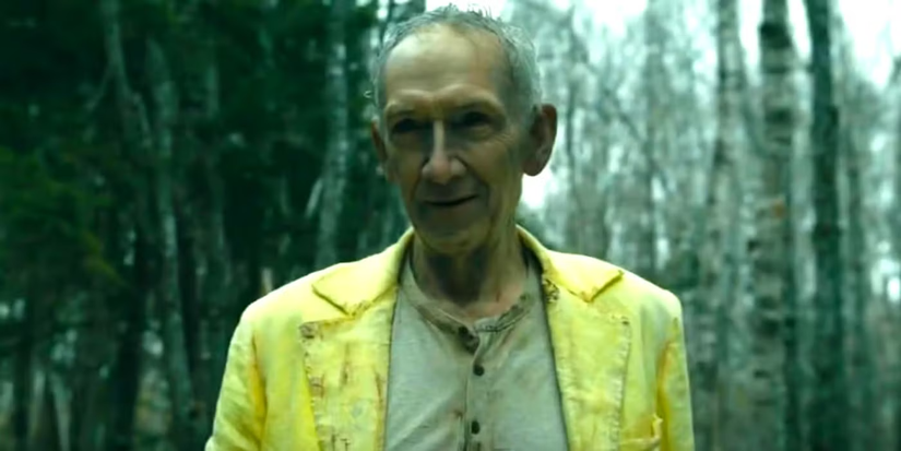 The Man in the Yellow Suit (Douglas E. Hughes) smiles in From Season 3.