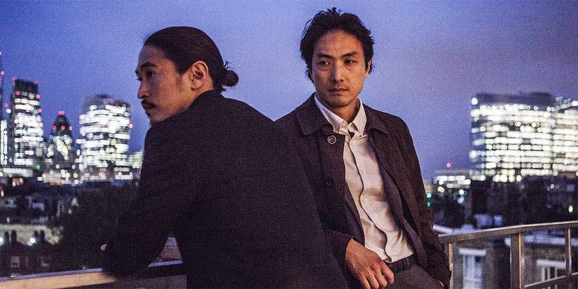 Yōsuke Kubozuka and Masahiro Motoki in 'Giri/Haji'