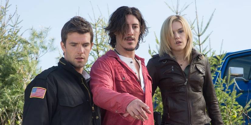 Lucas Bryant, Eric Balfour, and Emily Rose in 'Haven.'