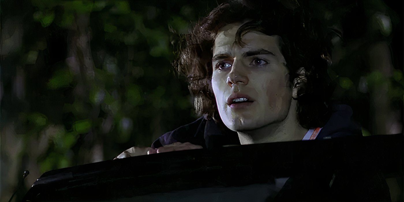 Henry Cavill as a teenager peeking over a fence in the Midsomer Murders &lsquo;The Green Man&rsquo;