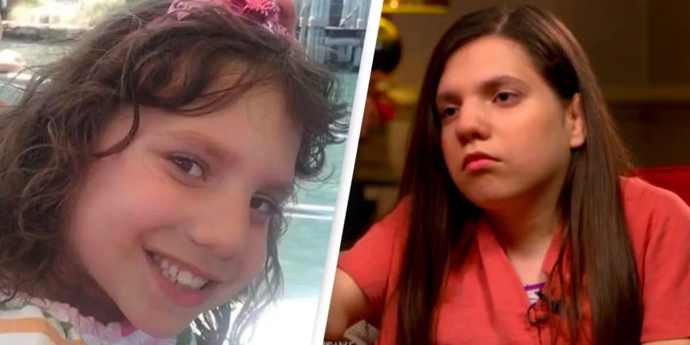 A split-shot image reveals a young and grown-up Natalia Grace.