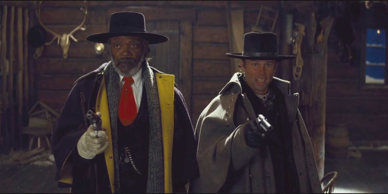 Samuel L. Jackson and Walton Goggins in The Hateful Eight