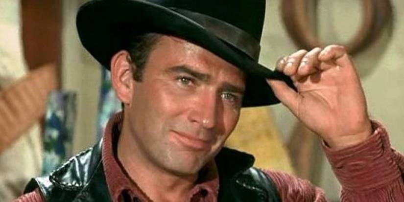 The Virginian (James Drury) tips his hat on 'The Virginian'