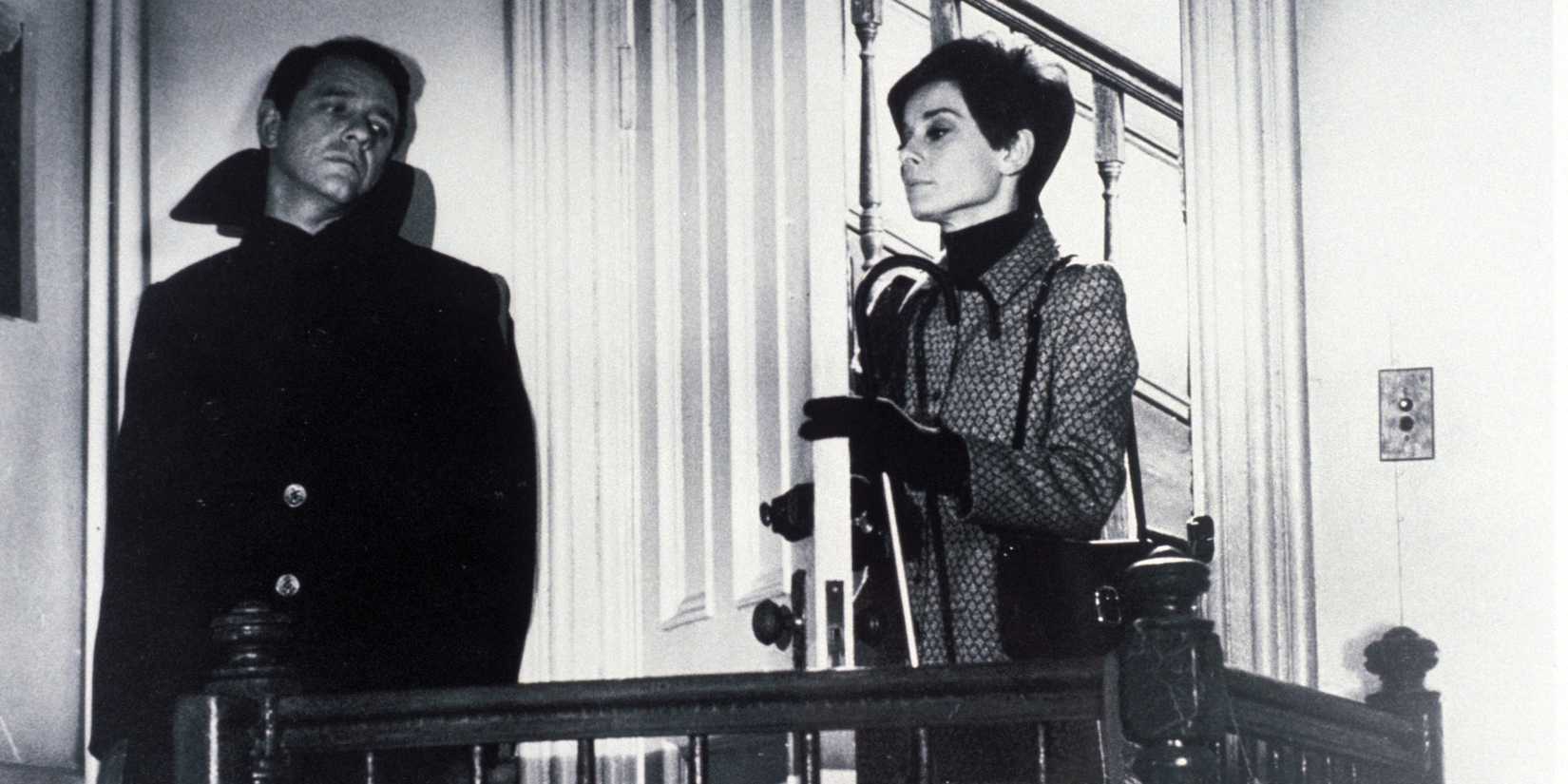 Richard Crenna as Mike Talman and Audrey Hepburn as Susy Hendrix in Wait Until Dark