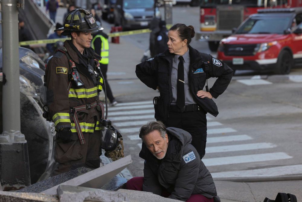 One Chicago's Massive Crossover Brings Together 'Fire,' 'Med,' and 'P.D.'  Teams to the Streets in New Images