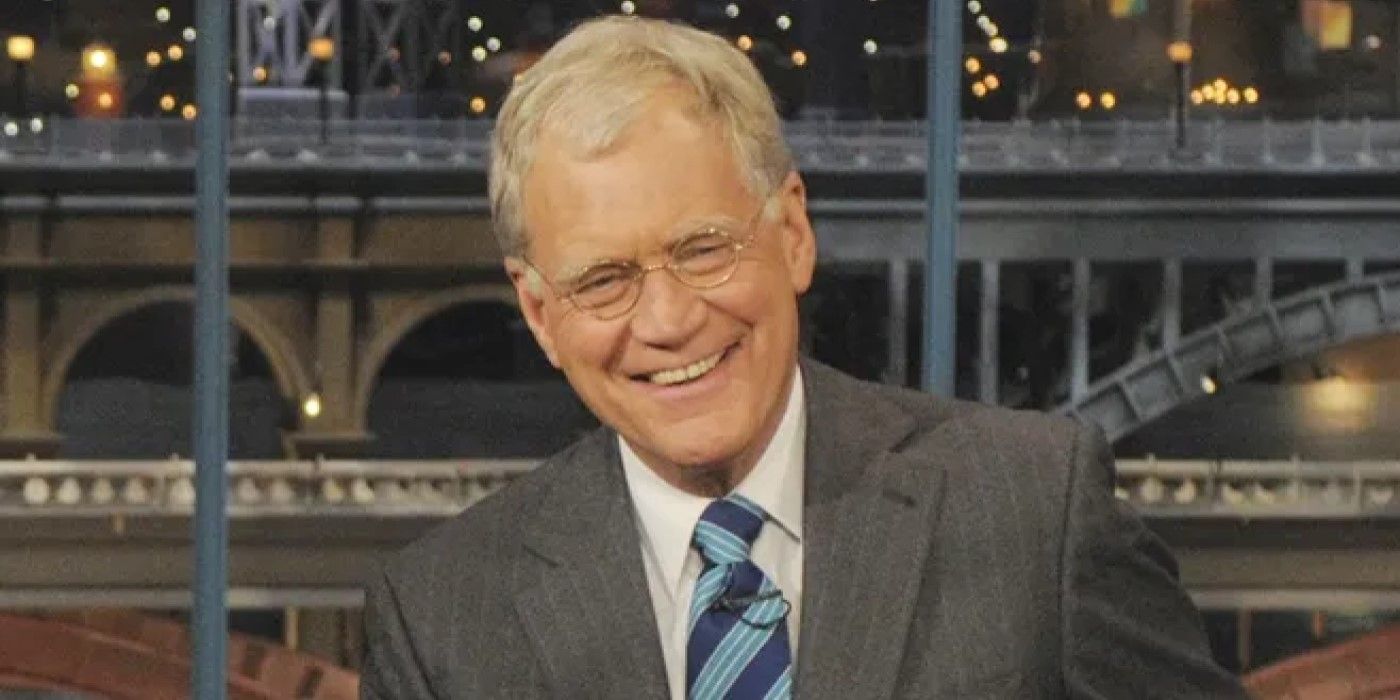 Close-up of David Letterman on 'Late Show with David Letterman', 2009