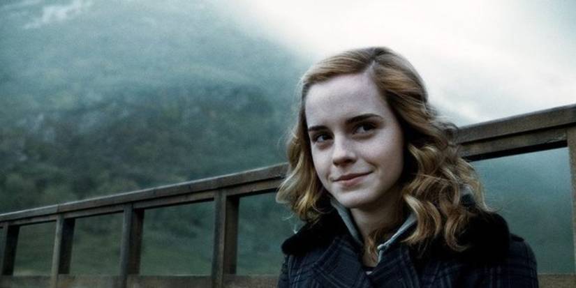 Emma Watson as Hermione smiles after performing Confundo in Harry Potter and the Half-Blood Prince.