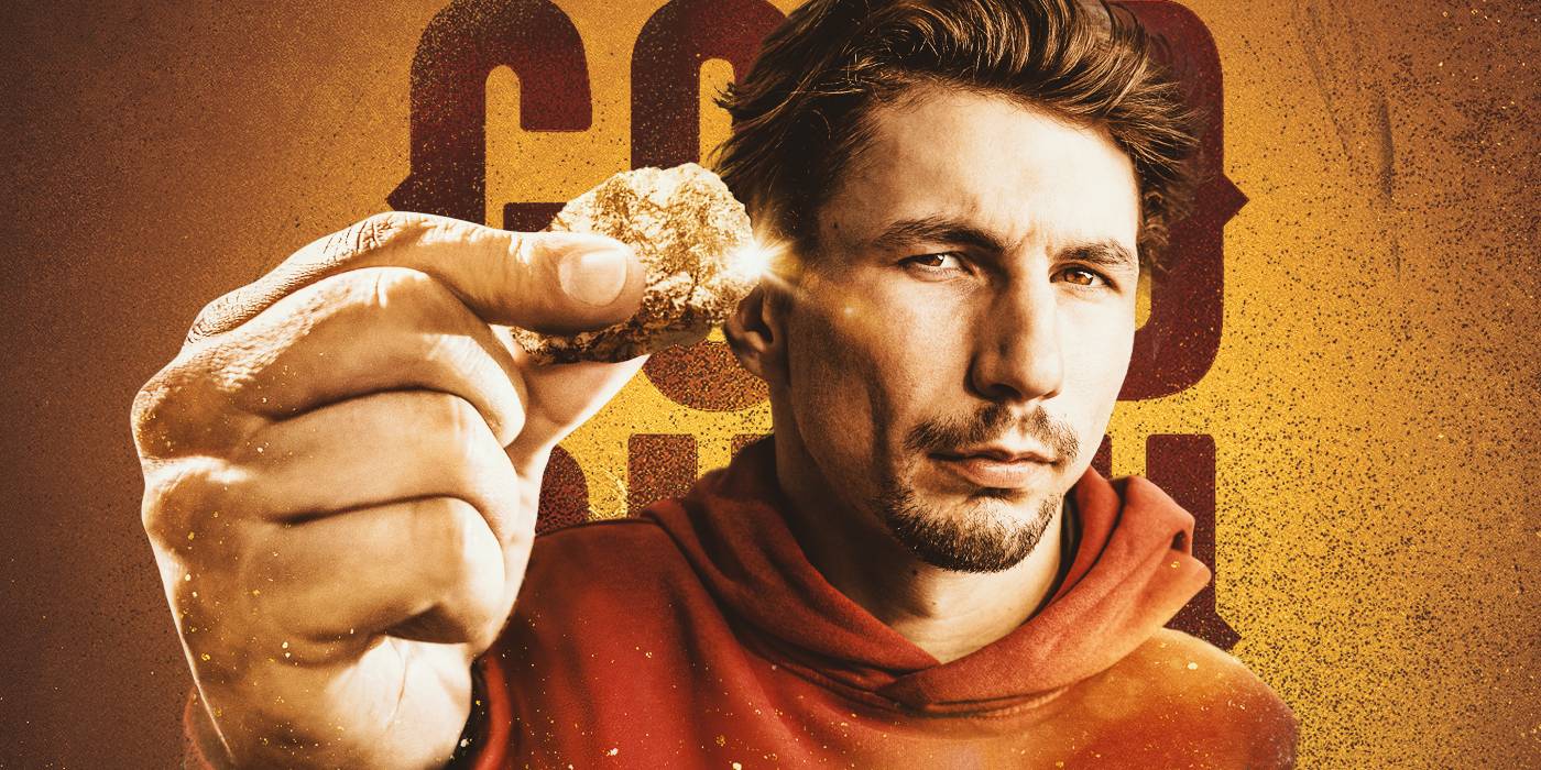 Parker Schnabel của Gold Rush đang cầm một miếng vàng