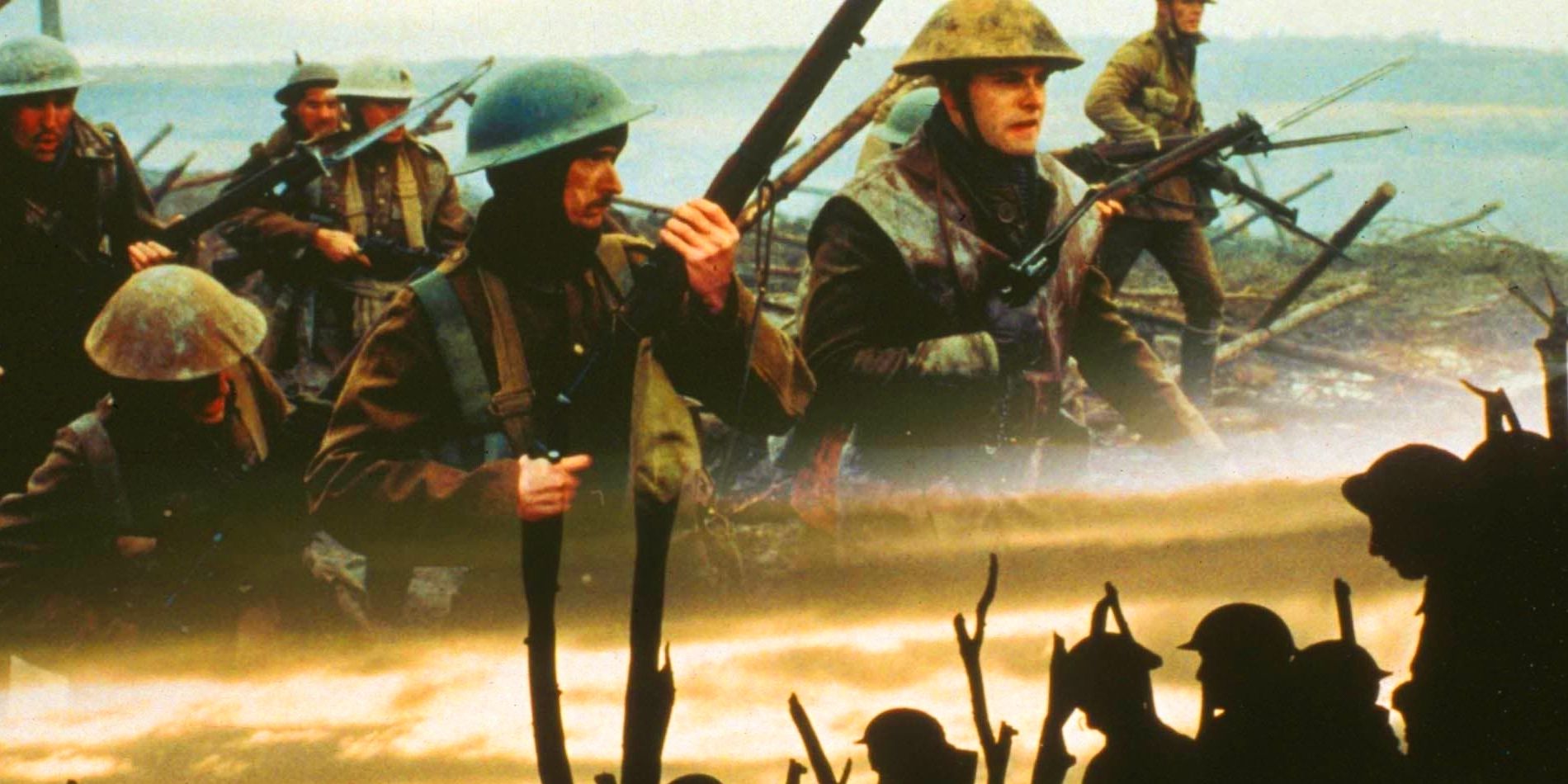 A group of soldiers march into battle on the poster for Regeneration.
