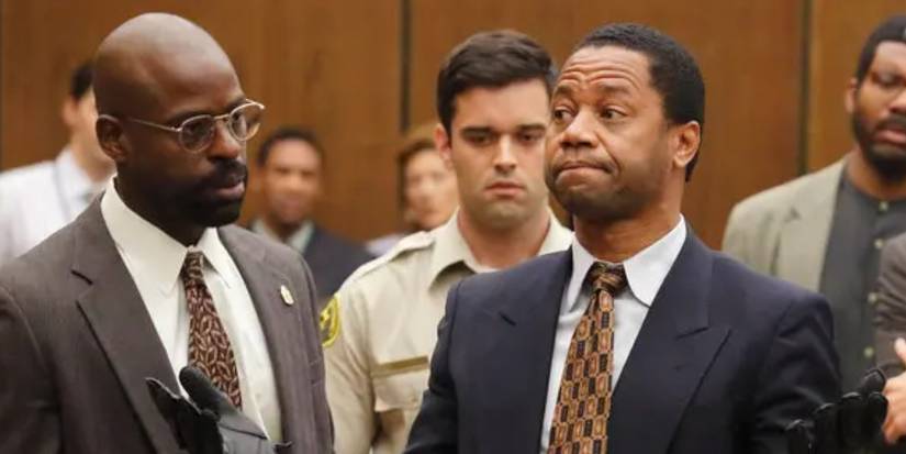 Sterling K. Brown as Christopher Darden and Cuba Gooding Jr. as O.J. Simpson in 'The People v. O.J. Simpson: An American Crime Story'.