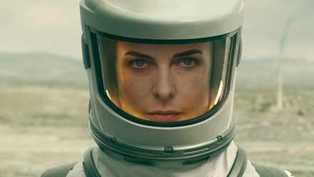Rebecca Ferguson in a hazmat suit in a still from Silo Season 2.