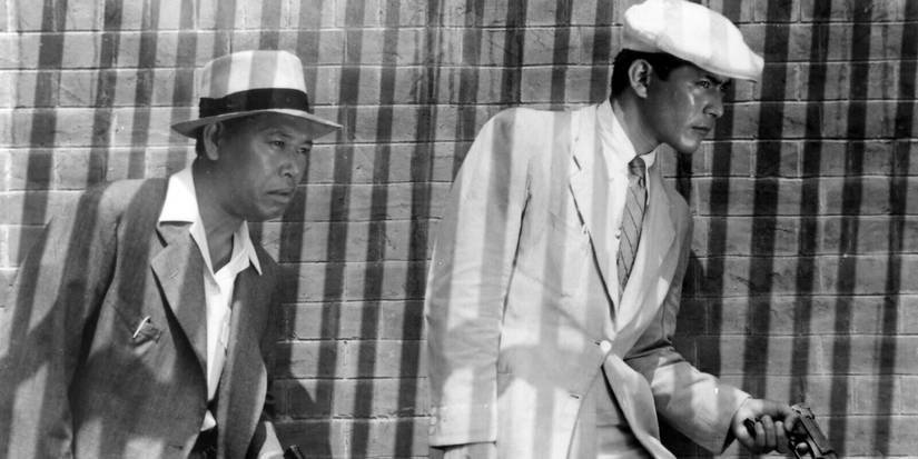 Toshiro Mifune and Takashi Shimura on the streets in 'Stray Dog'