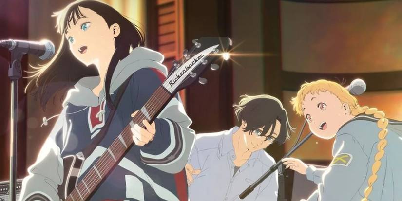 Kimi, Rui, and Totsuko playing in a concert in 'The Colors Within'