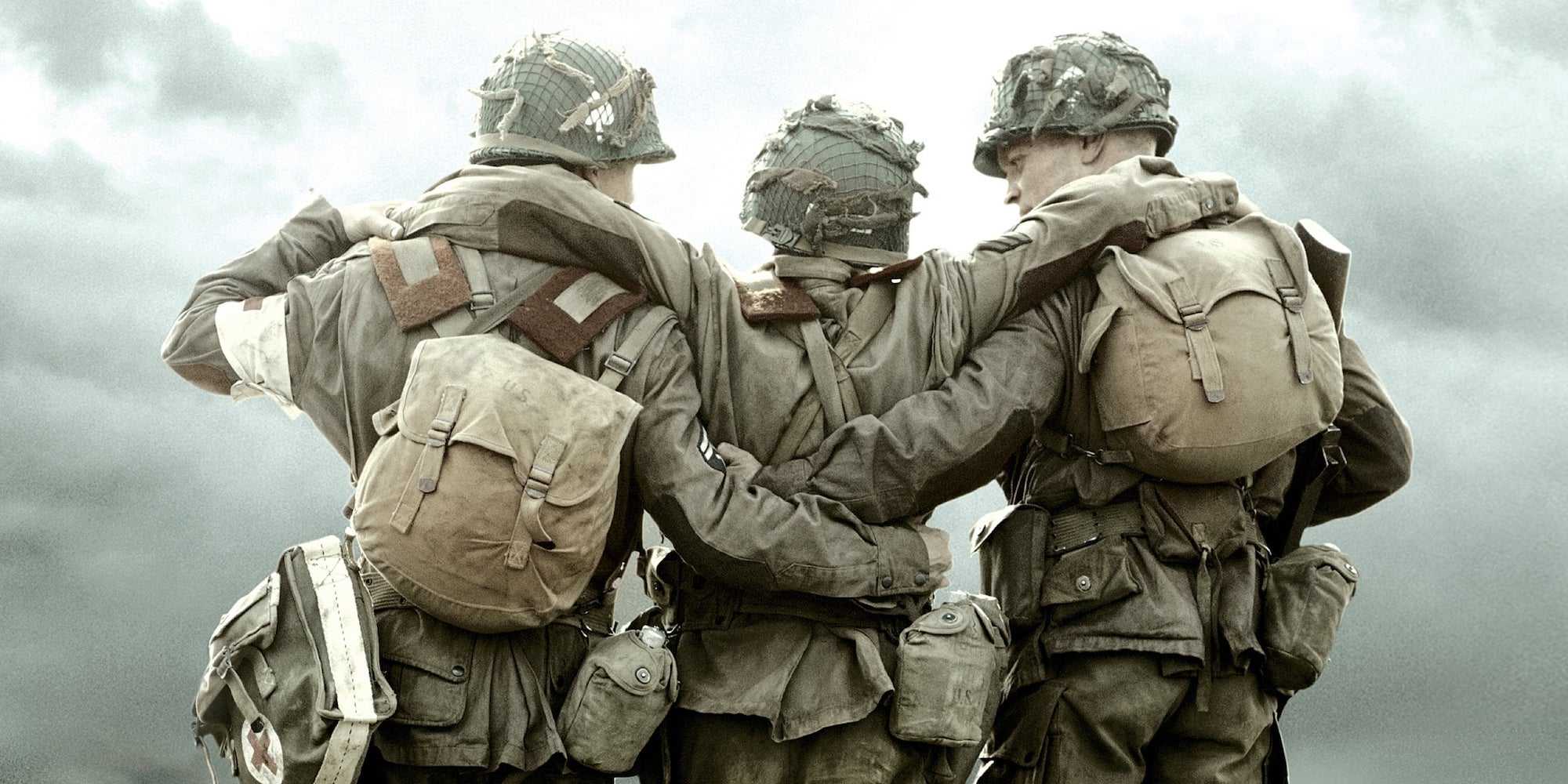 Soldados em cena de Band of Brothers