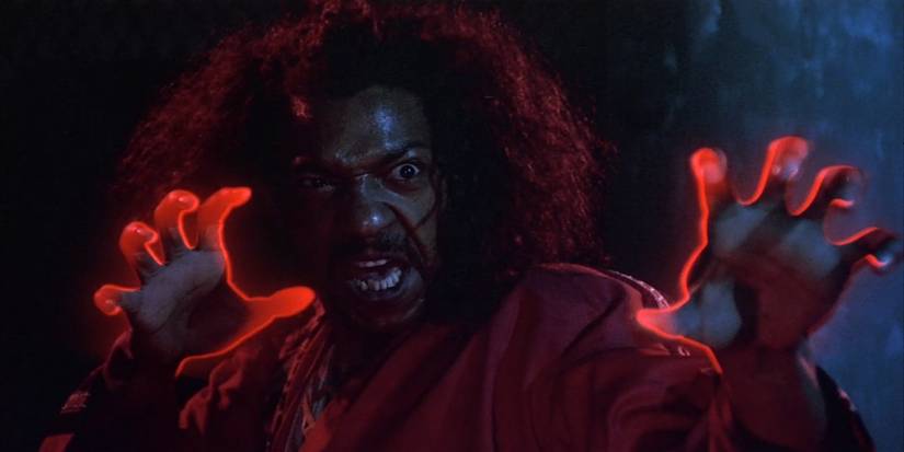 Julius Carry as Sho'nuff achieving The Glow in The Last Dragon.