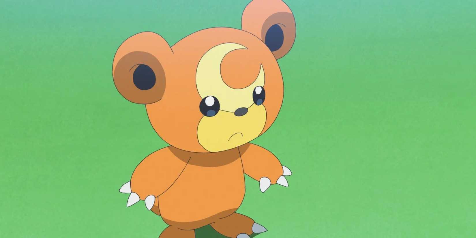 The Little Bear Pokemon Teddiursa as seen in the Pokemon anime series.