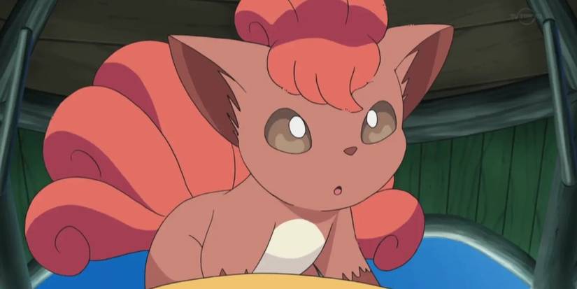 The Fox Pokemon Vulpix as seen in the Pokemon anime series.