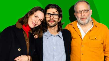 Custom image of the cast of Peter Hujar's Day at Sundance 2025